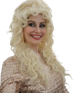 The Wig Outlet Big Blonde Dolly Curly Wig Cheap