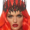 Leg Avenue Black Die Cut Jewelled Glitter Crown Cheap