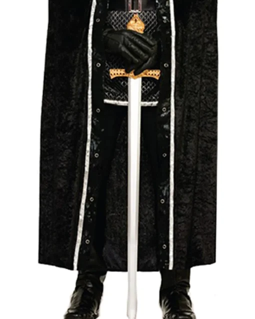 Tomfoolery Black Faux Fur Trim Cape Cheap