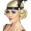 Smiffys Black Satin Flapper Headband Flash Sale