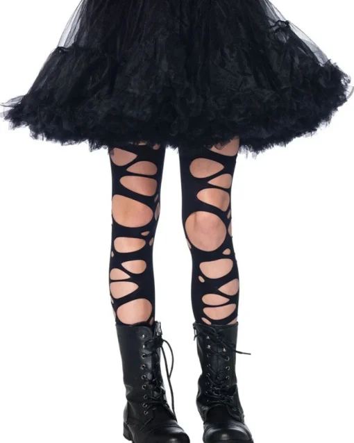 Leg Avenue Black Tattered Girls Tights Best