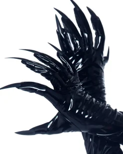 Leg Avenue Black Vinyl Claw Gloves Outlet