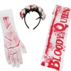 Uncle Bills Bloody Queen Ladies Headband Gloves And Sash Set Store