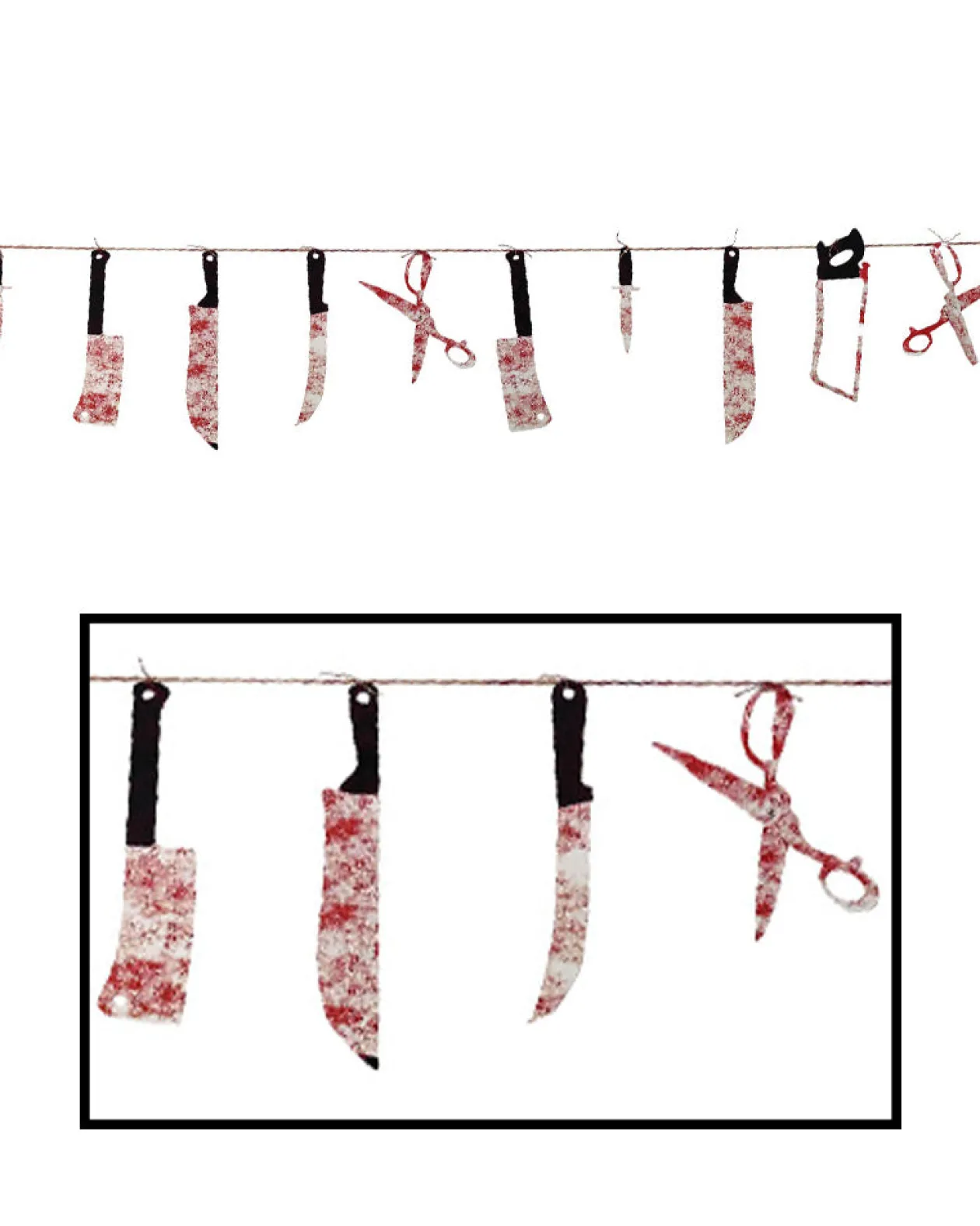 Amscan AU Bloody Weapon Halloween Garland 2.2M Clearance