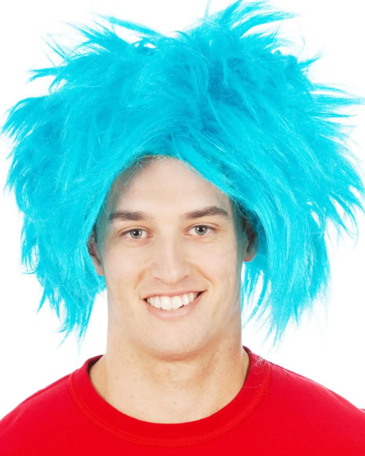 Allaura Wigs and Hair Blue Fuzzy Curly Wig Shop