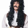 Costume Culture by Franco Captain Hook Black Wig And Moustache Best Sale