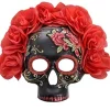 Tomfoolery Catalina Floral Day Of The Dead Half Mask Discount