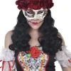 Tomfoolery Catrina With Flowers Day Of The Dead Eye Mask Fashion