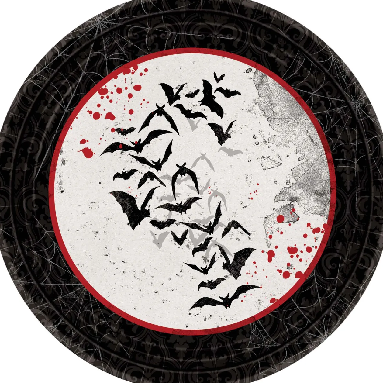 Amscan Dark Manor 17Cm Round Plates Pack Of 8 Online