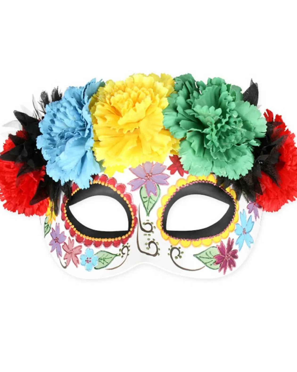 Tomfoolery Day Of The Dead Bright Flower Eye Mask Clearance