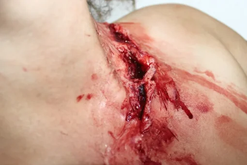 ForensicFX Studios Deep Neck Wound Prosthetic New