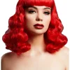 Smiffys Deluxe Fever Red Bettie Wig Cheap