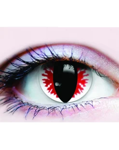 Tomfoolery Devil Primal 14Mm White And Red Contact Lenses Shop