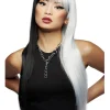 Smiffys Downtown Black And White Wig Sale