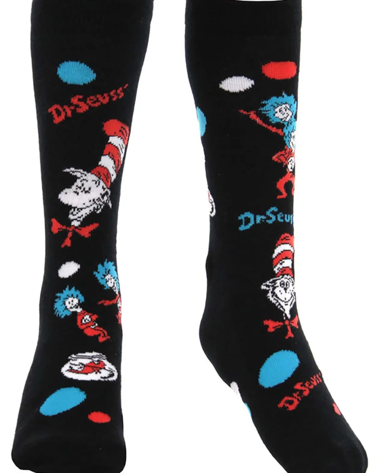 Elope Dr Seuss The Cat In The Hat Pattern Kids Socks New