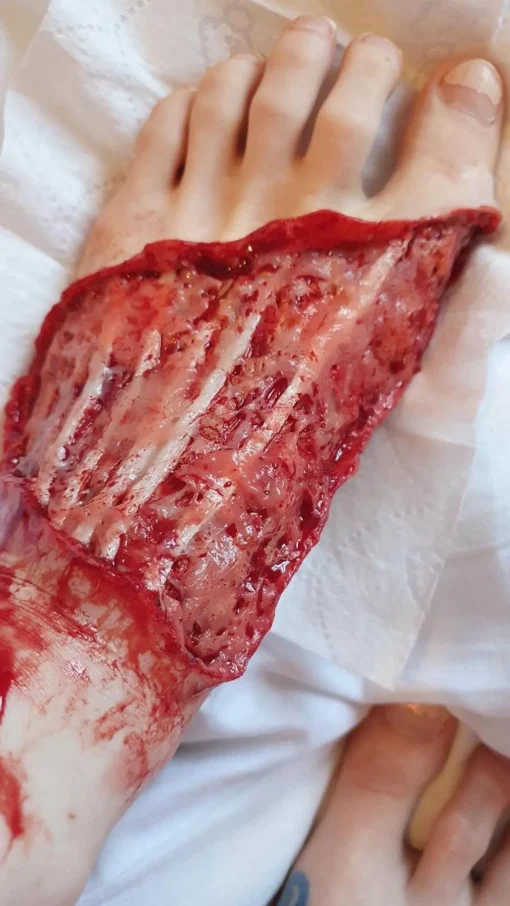ForensicFX Studios Exposed Foot Ligaments Prosthetic Hot