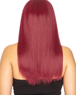 * Fashion Deluxe Bordeaux Red Long Wig Shop