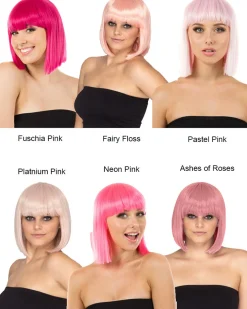 * Fashion Deluxe Fuschia Pink Bob Wig Discount