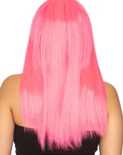* Fashion Deluxe Neon Pink Long Wig Fashion