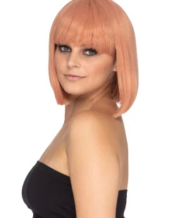 * Fashion Deluxe Peaches And Cream Pink Bob Wig Cheap