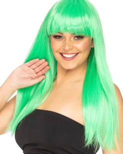 * Fashion Deluxe Spearmint Green Long Wig Sale