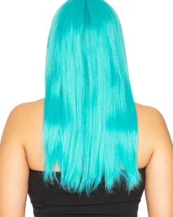 * Fashion Deluxe True Teal Long Wig Cheap