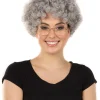 * Funky Grey Curly Wig Fashion