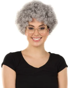 * Funky Grey Curly Wig Fashion