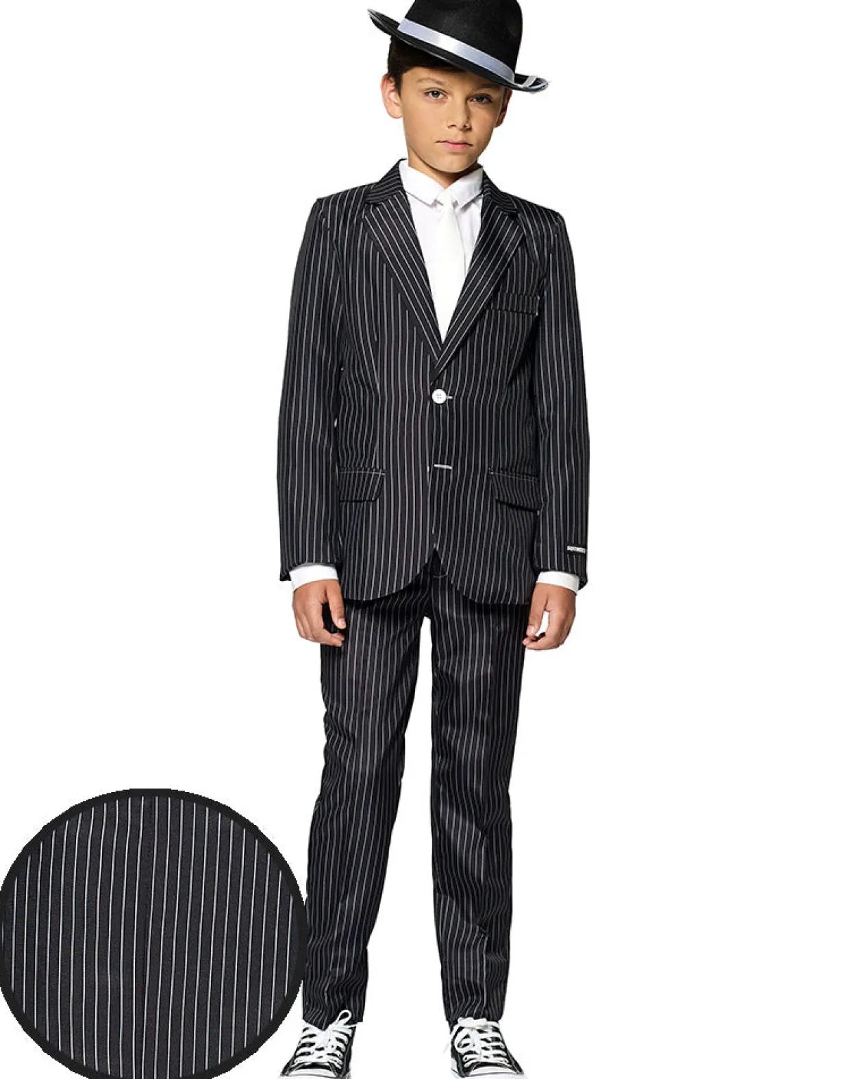 Opposuits Gangster Pinstripe Black Boys Suitmeister Hot