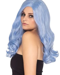 * Glamour Deluxe Bubblegum Blue Long Wavy Wig Sale