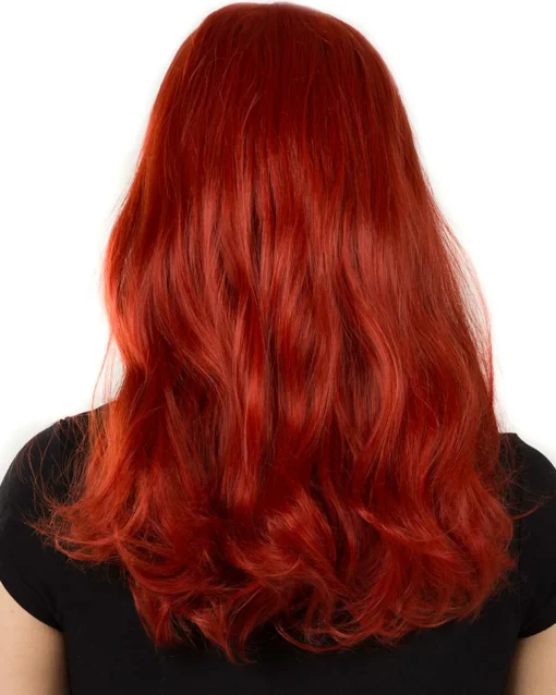 * Glamour Deluxe Deep Red Long Wavy Wig Outlet