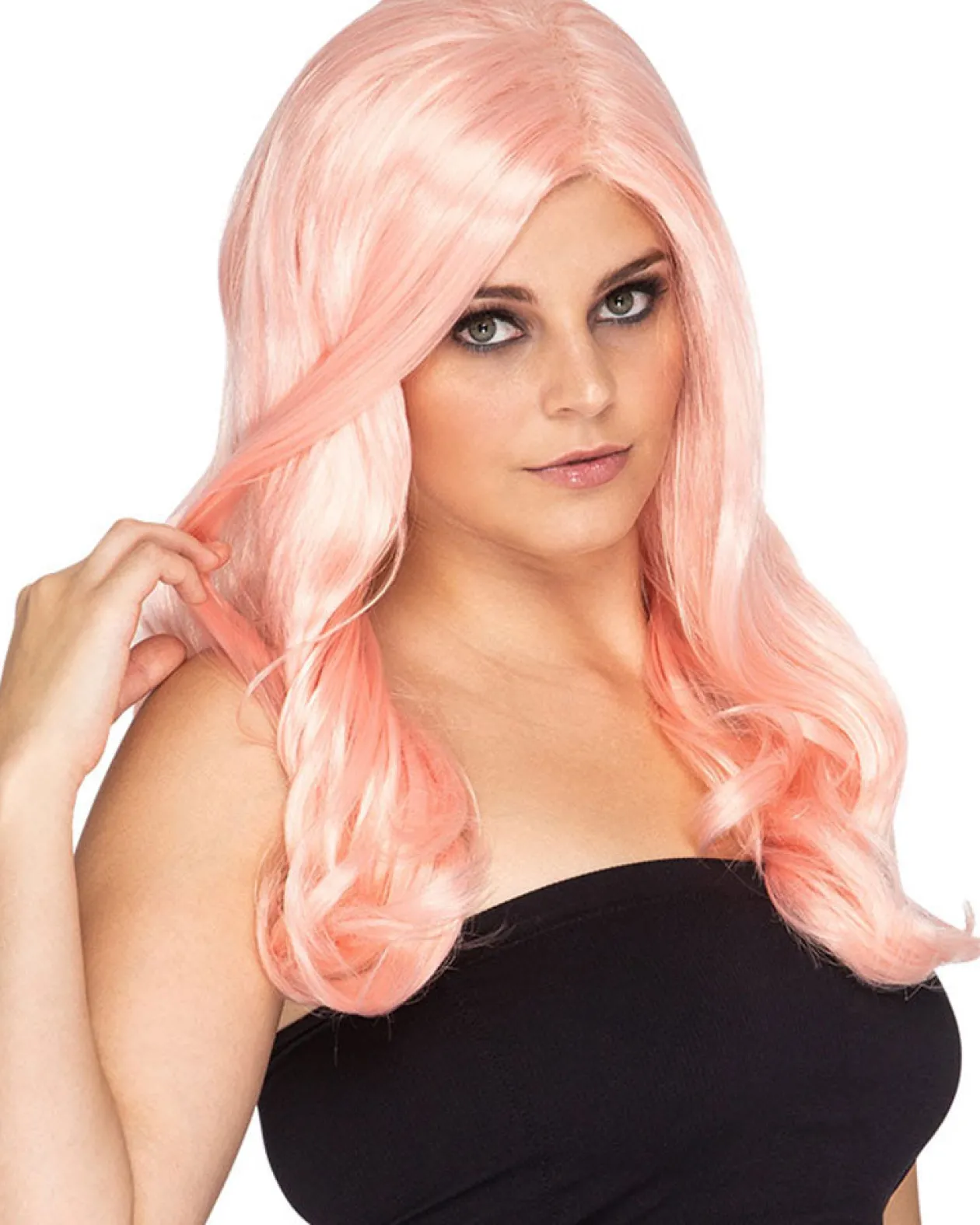 * Glamour Deluxe Fairy Floss Pink Long Wavy Wig Online