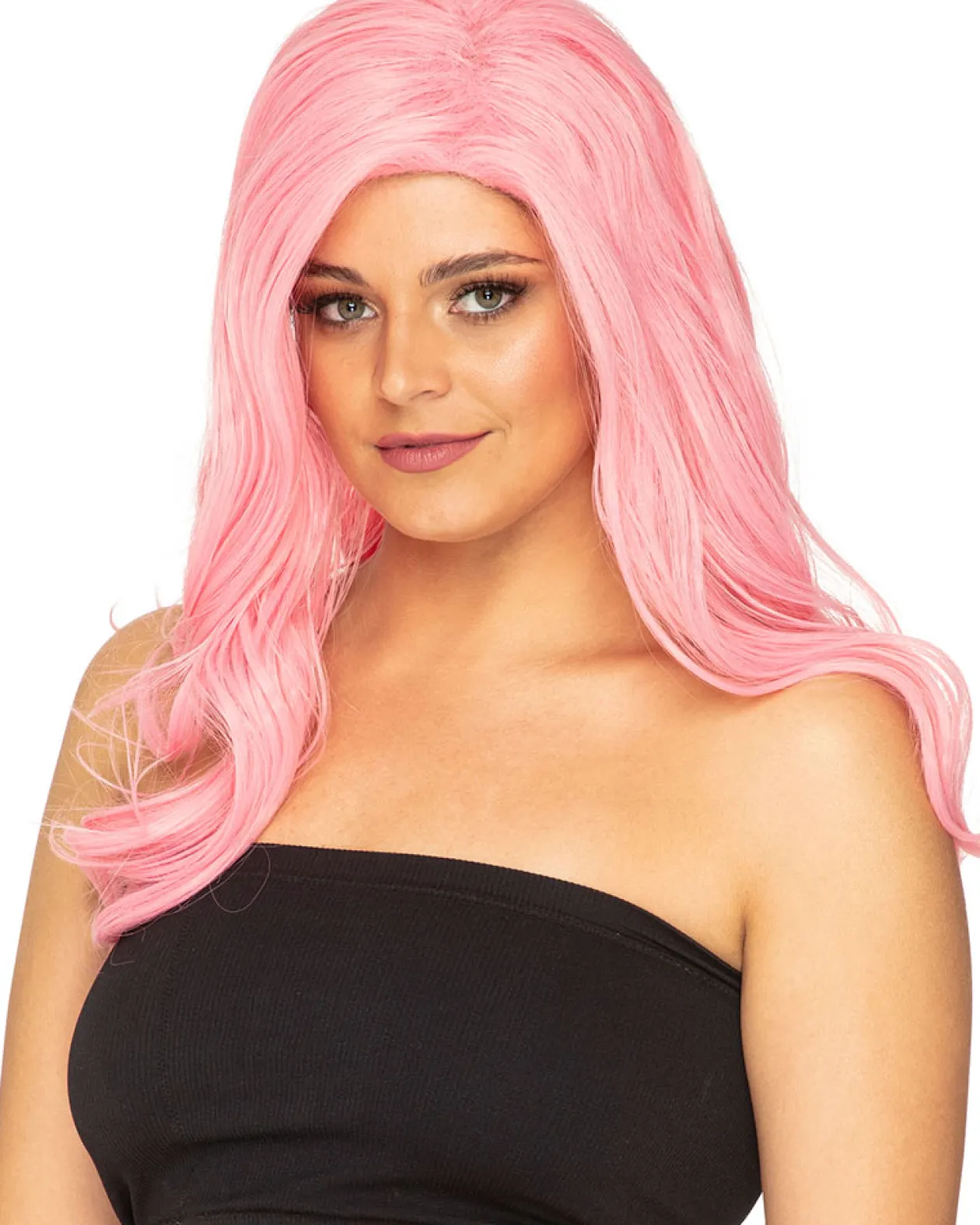 * Glamour Deluxe Musk Stick Pink Long Wavy Wig Best