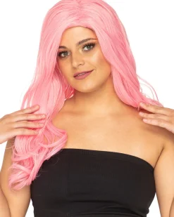 * Glamour Deluxe Musk Stick Pink Long Wavy Wig Best
