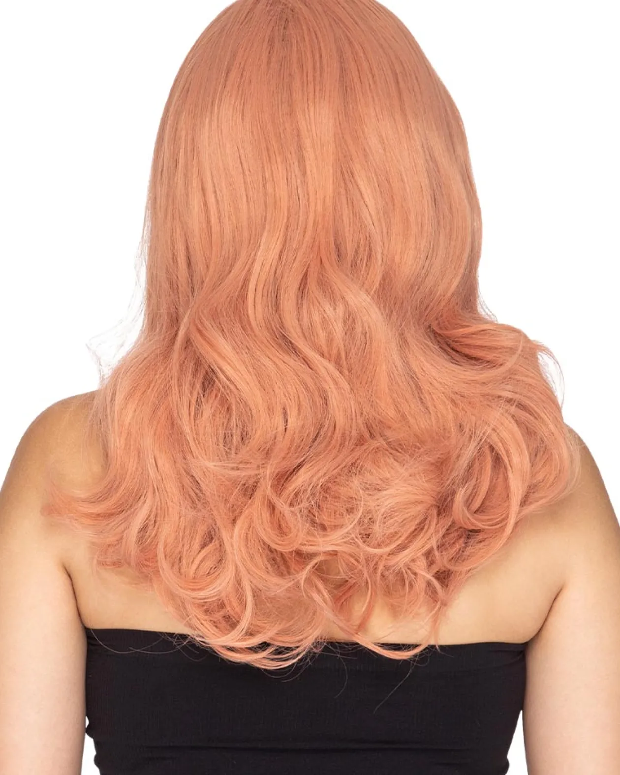 * Glamour Deluxe Peaches And Cream Pink Long Wavy Wig Fashion