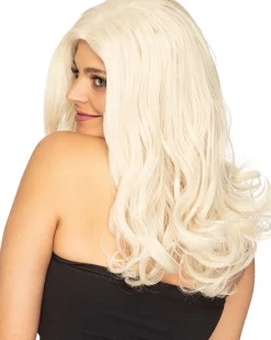 * Glamour Deluxe Platinum Blonde Long Wavy Wig Clearance