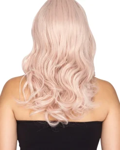 * Glamour Deluxe Platinum Pink Long Wavy Wig Best Sale