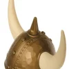 Sweidas Gold Plastic Viking Helmet With Horns Clearance