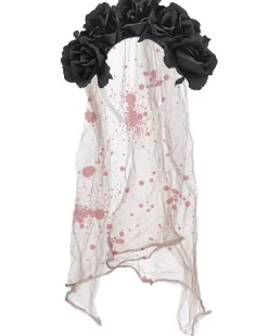 Sweidas Gothic Black Rose Veil Headband Best