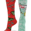 Elope Green Eggs & Ham Mismatched Knee High Costume Socks Outlet