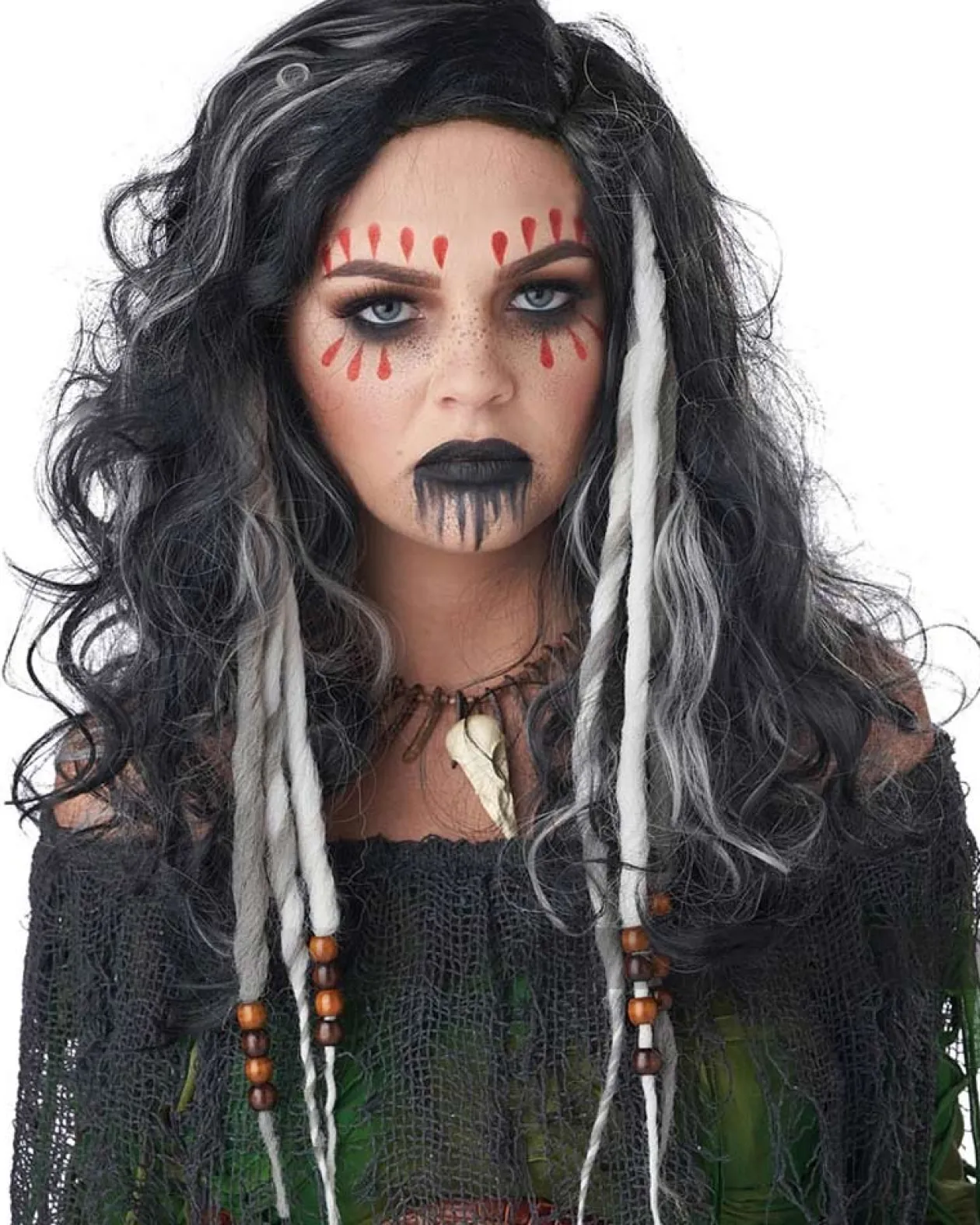 California Costumes Grey Clip In Dreads Best Sale