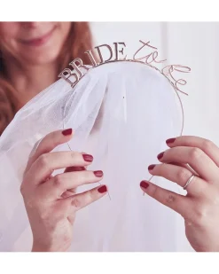 Amscan AU Hen Party Metal Bride To Be Headband With Veil Best