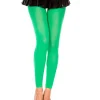 Music Legs Kelly Green Opaque Capri Leggings Best