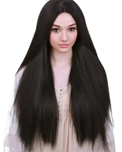 Rockstar Wigs Lace Front Yaki Long Black Premium Wig Best