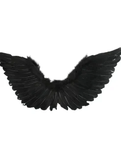 Tomfoolery Large Black Feather Wings Shop
