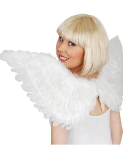 Tomfoolery Large White Feather Wings Best Sale