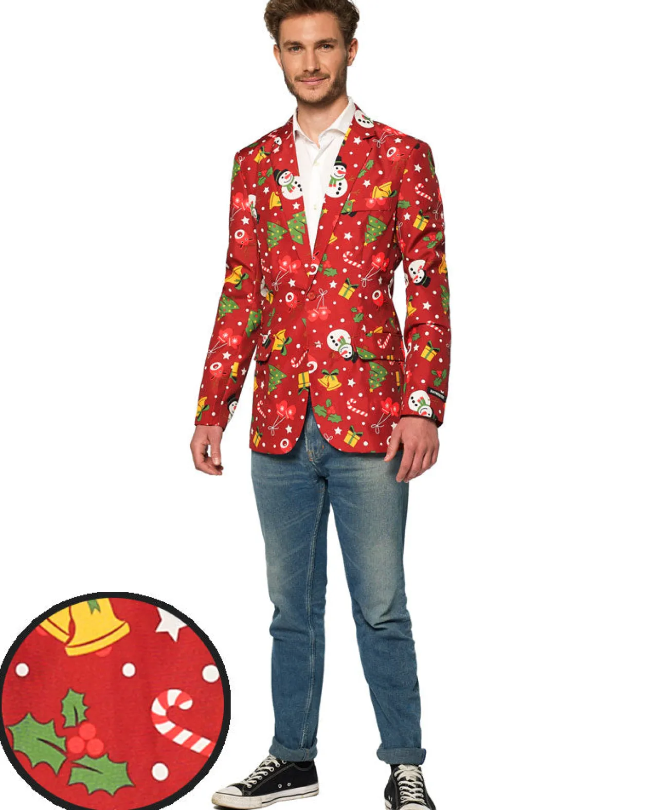 Opposuits Light Up Red Christmas Icons Mens Suitmeister Jacket Cheap