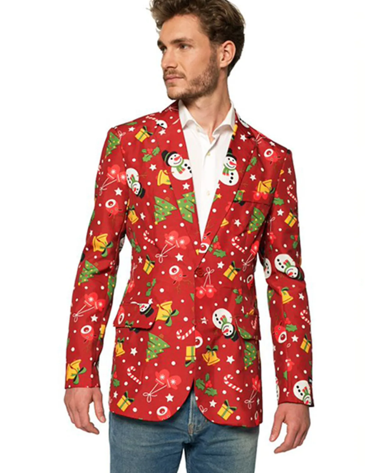 Opposuits Light Up Red Christmas Icons Mens Suitmeister Jacket Cheap