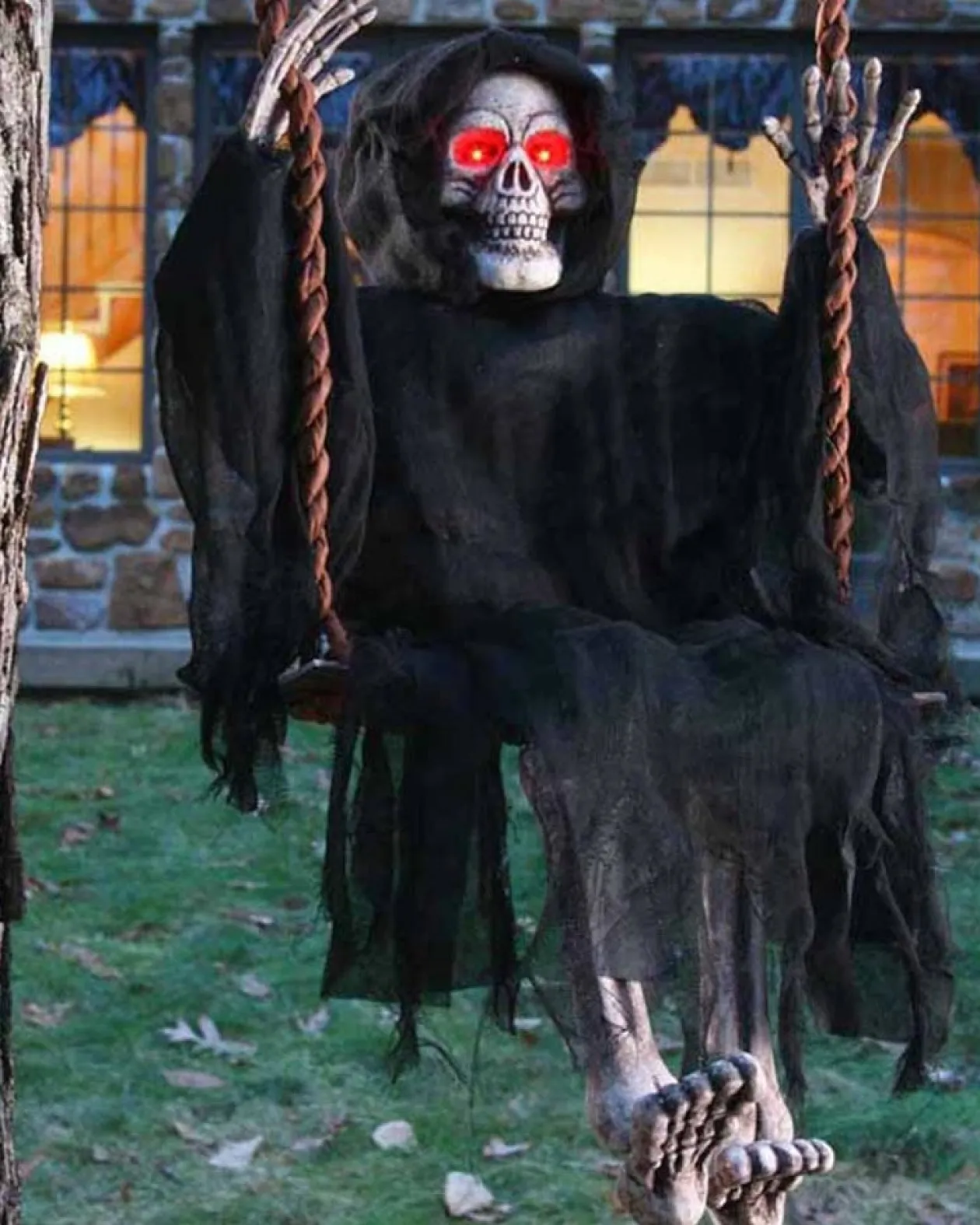 Fun World Light Up Swinging Dead Reaper 91Cm New