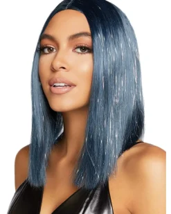 Leg Avenue Long Midnight Blue Tinsel Bob Wig Clearance